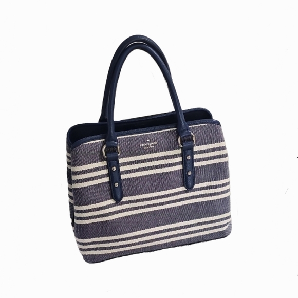 kate spade Handbags - Kate Spade Larchmont Avenue Evangelie Blue And White Striped Purse